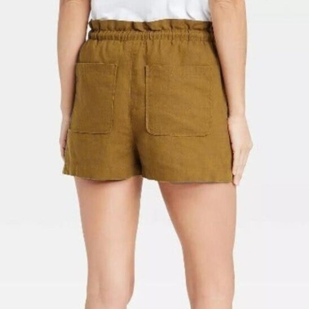 NWT Plus Size 2X Universal Thread Mid-Rise Tie Waist Utility Shorts BROWN - Picture 3 of 8